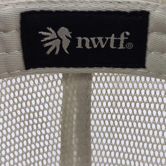 NWTF National Wild Turkey Federation SPONSOR Hat Khaki Beige Tan Snapback Cap - Picture 6 of 7